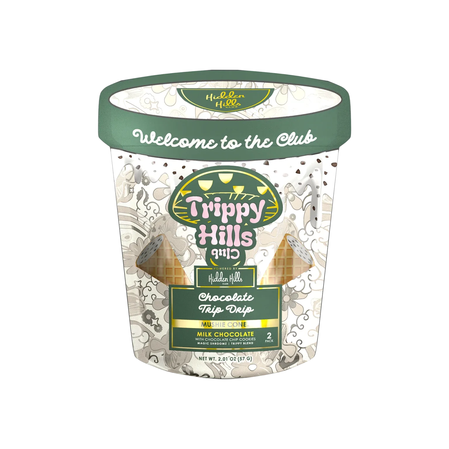 Trippy Hills Conez | Chocolate Trip Drip