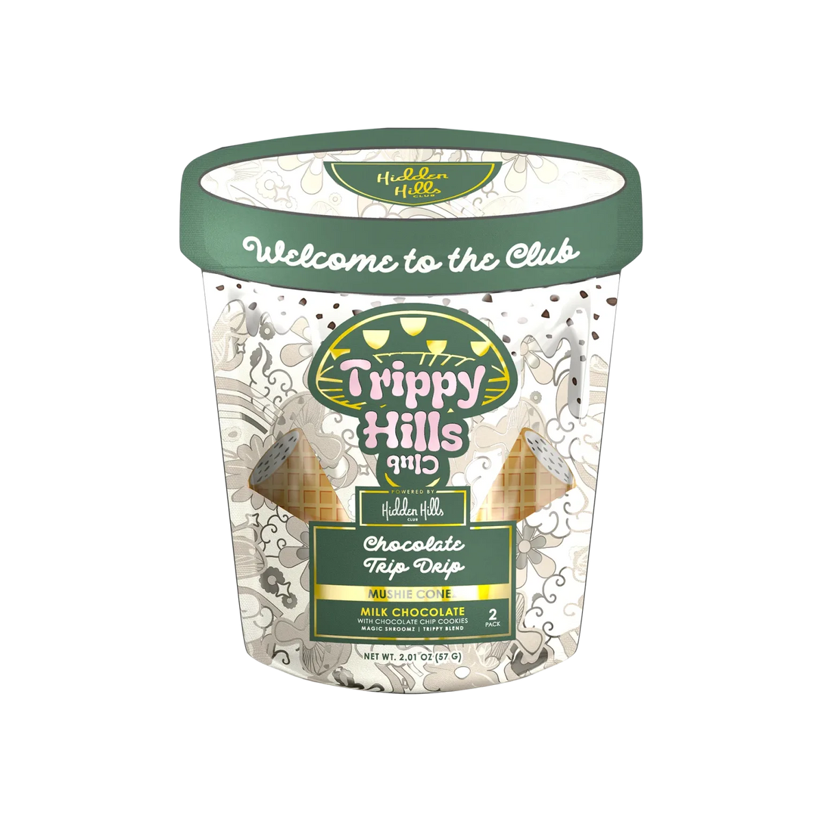 Trippy Hills Conez | Chocolate Trip Drip